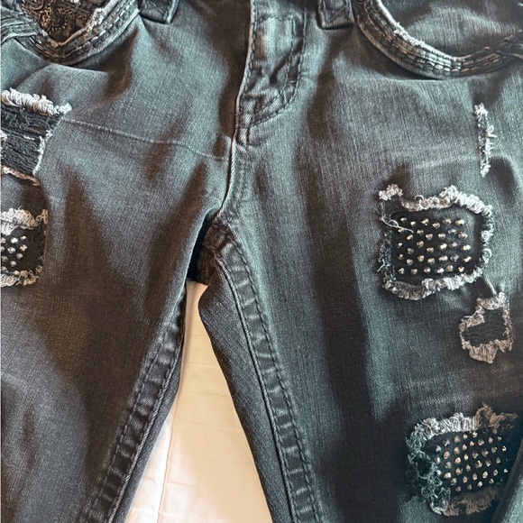 Rock Revival Men’s Black Tavion Straight Jeans with Studded Details. Sz 31x32 - Picture 4 of 7